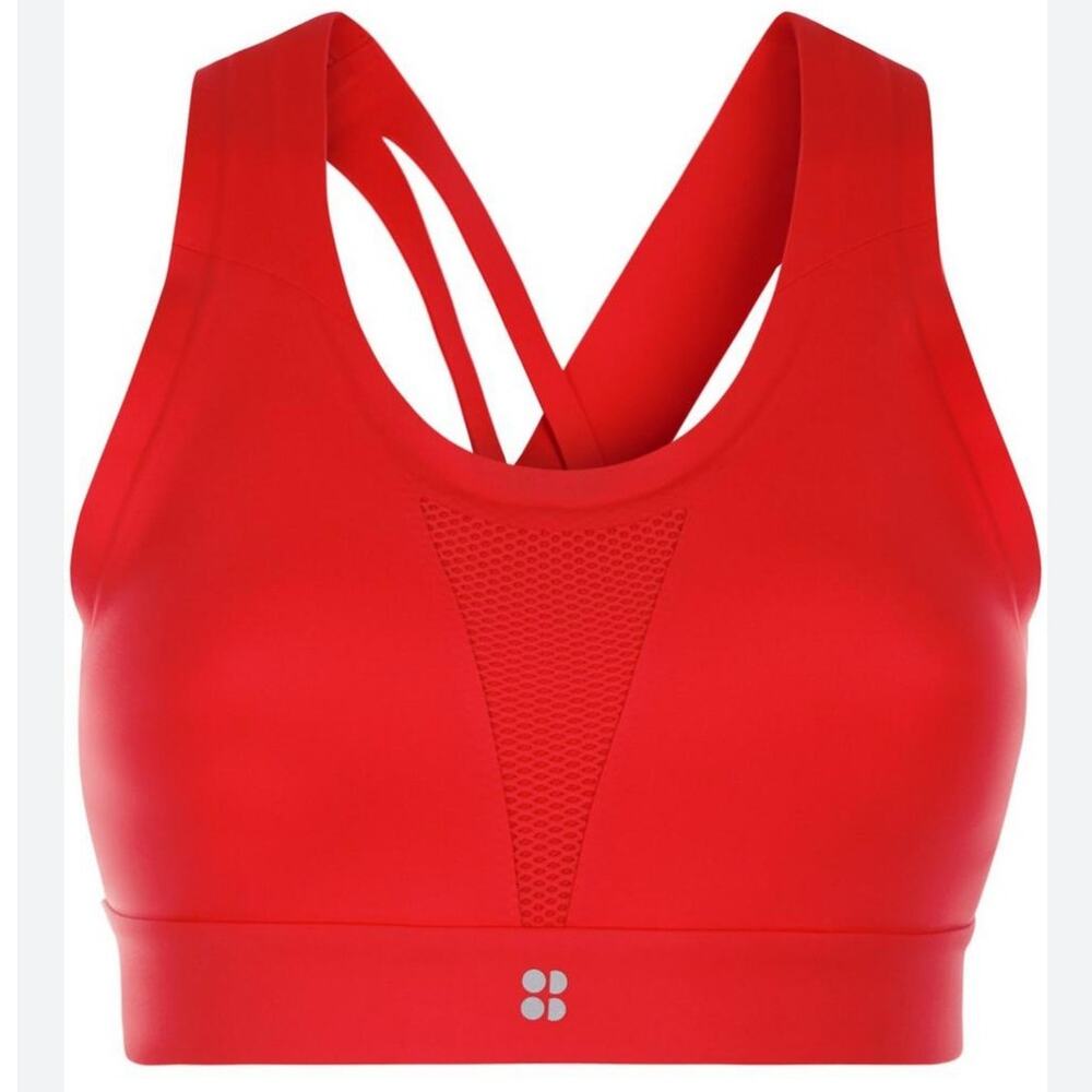 EUC Sweaty Betty Women's All Train Sports Bra Tulip Red Size 36C